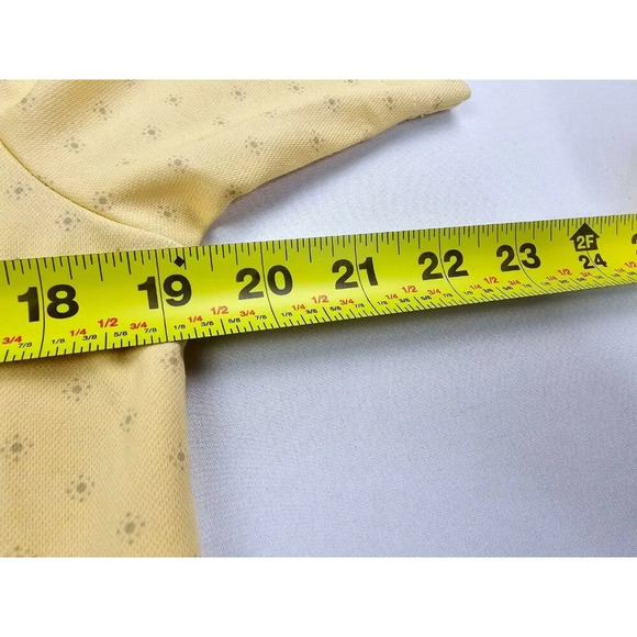 Travis Mathew Size Small Men's Bamboo Calm Heather Golden Cream Yellow Polo NWT - Picture 2 of 11